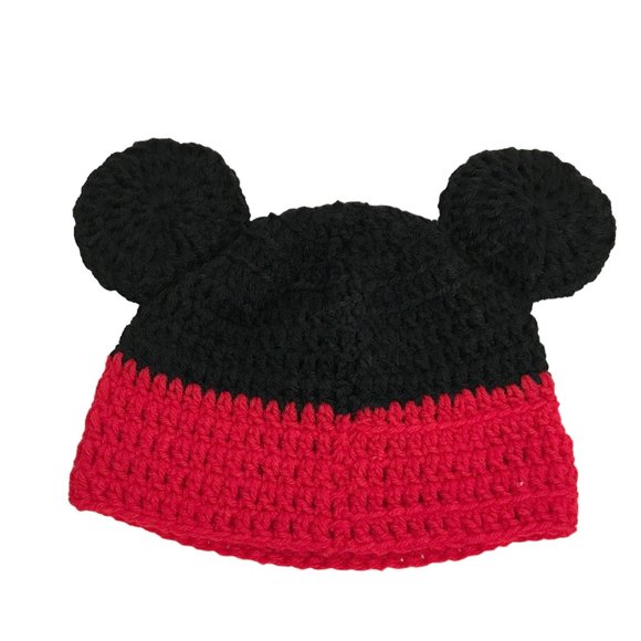 Brand New Handmade Crochet Mickey Mouse Beanie for Kids 4 to 10 Years Old - Picture 3 of 4